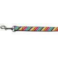 Unconditional Love Striped Rainbow Nylon Ribbon Collars 1 wide 6ft Leash UN787899